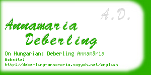 annamaria deberling business card