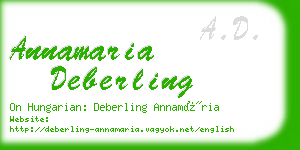 annamaria deberling business card